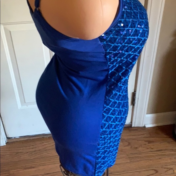 NWOT BKE blue sequin top - Picture 4 of 6